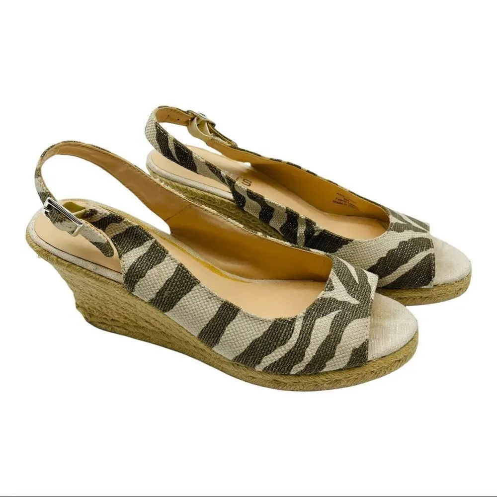 Chico’s Simone Zebra Espadrille Size 9